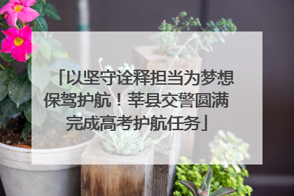 以坚守诠释担当为梦想保驾护航！莘县交警圆满完成高考护航任务
