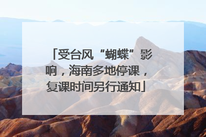 受台风“蝴蝶”影响，海南多地停课，复课时间另行通知