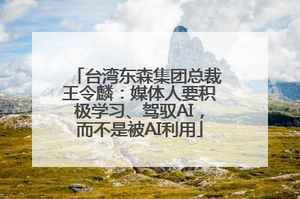 台湾东森集团总裁王令麟：媒体人要积极学习、驾驭AI，而不是被AI利用