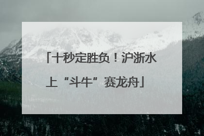 十秒定胜负！沪浙水上“斗牛”赛龙舟