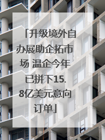 升级境外自办展助企拓市场 温企今年已拼下15.8亿美元意向订单