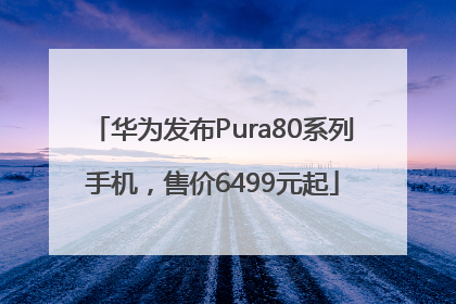 华为发布Pura80系列手机，售价6499元起