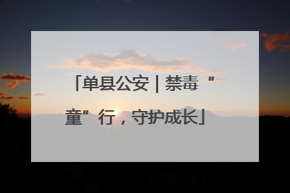 单县公安｜禁毒“童”行，守护成长