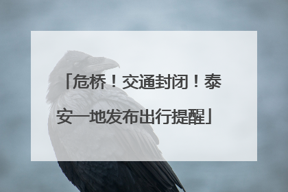 危桥！交通封闭！泰安一地发布出行提醒