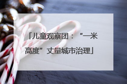 儿童观察团：“一米高度”丈量城市治理