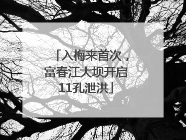 入梅来首次，富春江大坝开启11孔泄洪