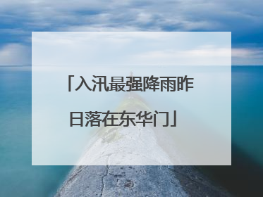 入汛最强降雨昨日落在东华门