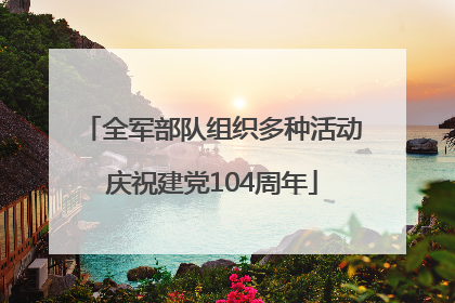全军部队组织多种活动庆祝建党104周年