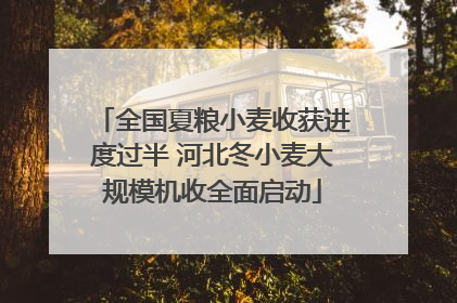 全国夏粮小麦收获进度过半 河北冬小麦大规模机收全面启动