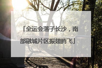 全运会落子长沙，南部融城片区振翅腾飞