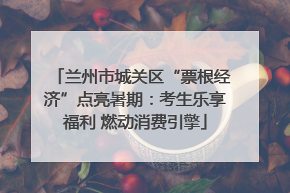 兰州市城关区“票根经济”点亮暑期：考生乐享福利 燃动消费引擎