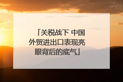 关税战下 中国外贸进出口表现亮眼背后的底气