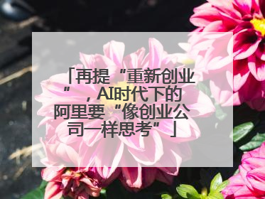 再提“重新创业”，AI时代下的阿里要“像创业公司一样思考”