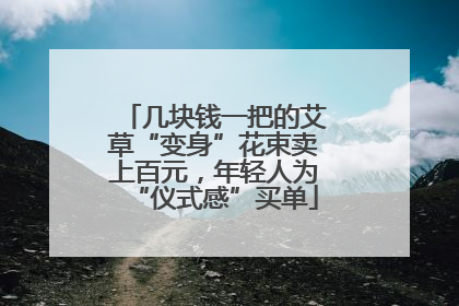 几块钱一把的艾草“变身”花束卖上百元，年轻人为“仪式感”买单