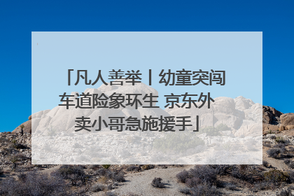 凡人善举丨幼童突闯车道险象环生 京东外卖小哥急施援手