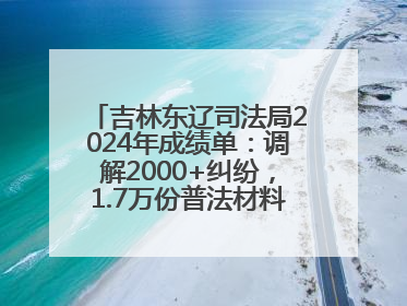 吉林东辽司法局2024年成绩单：调解2000+纠纷，1.7万份普法材料飞入百姓家！
