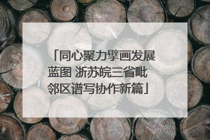 同心聚力擘画发展蓝图 浙苏皖三省毗邻区谱写协作新篇
