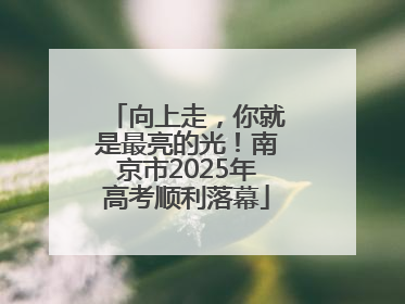 向上走，你就是最亮的光！南京市2025年高考顺利落幕
