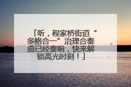 听，程家桥街道“多格合一”治理合奏曲已经奏响，快来解锁高光时刻！