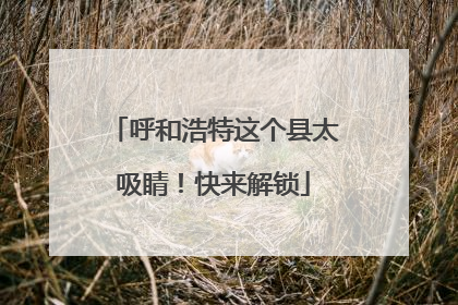 呼和浩特这个县太吸睛！快来解锁
