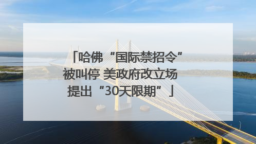 哈佛“国际禁招令”被叫停 美政府改立场提出“30天限期”