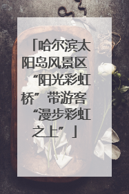哈尔滨太阳岛风景区“阳光彩虹桥”带游客“漫步彩虹之上”