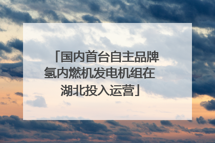 国内首台自主品牌氢内燃机发电机组在湖北投入运营