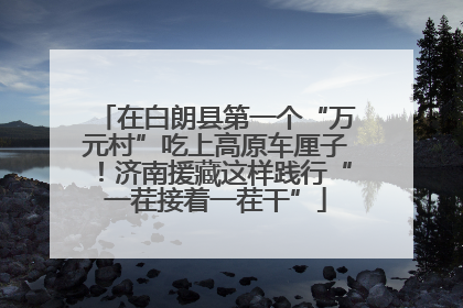 在白朗县第一个“万元村”吃上高原车厘子！济南援藏这样践行“一茬接着一茬干”