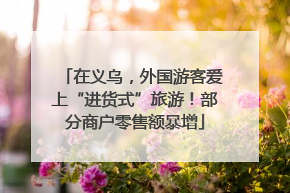 在义乌，外国游客爱上“进货式”旅游！部分商户零售额暴增