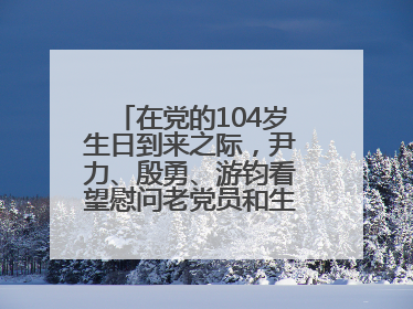 在党的104岁生日到来之际，尹力、殷勇、游钧看望慰问老党员和生活困难党员