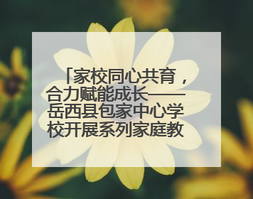 家校同心共育，合力赋能成长——岳西县包家中心学校开展系列家庭教育活动