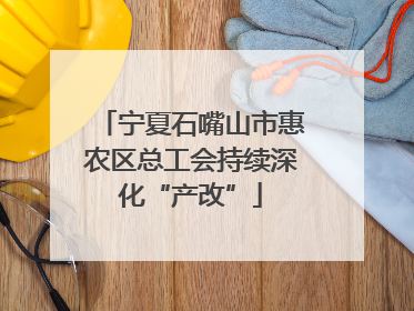 宁夏石嘴山市惠农区总工会持续深化“产改”