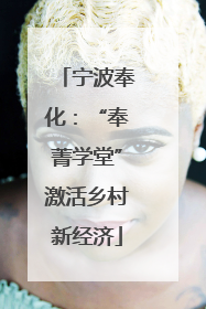 宁波奉化：“奉菁学堂”激活乡村新经济
