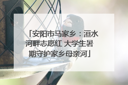 安阳市马家乡：洹水河畔志愿红 大学生暑期守护家乡母亲河