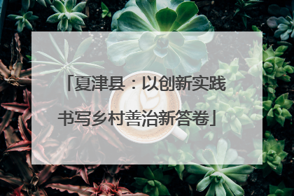 夏津县：以创新实践书写乡村善治新答卷