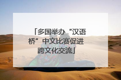 多国举办“汉语桥”中文比赛促进跨文化交流