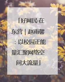 好网民·在东营｜赵雨馨：以校园正能量汇聚网络空间大流量