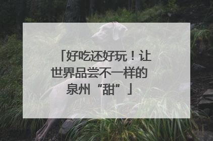 好吃还好玩！让世界品尝不一样的泉州“甜”