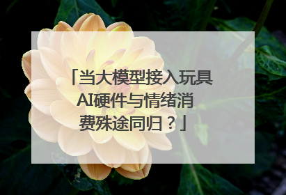 当大模型接入玩具 AI硬件与情绪消费殊途同归？