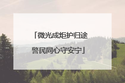 微光成炬护归途 警民同心守安宁