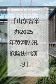 山东省举办2025年黄河防汛抢险协同演习