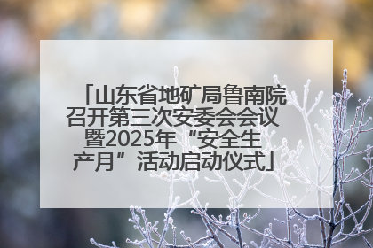 山东省地矿局鲁南院召开第三次安委会会议暨2025年“安全生产月”活动启动仪式