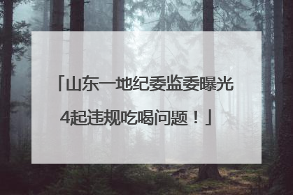 山东一地纪委监委曝光4起违规吃喝问题！