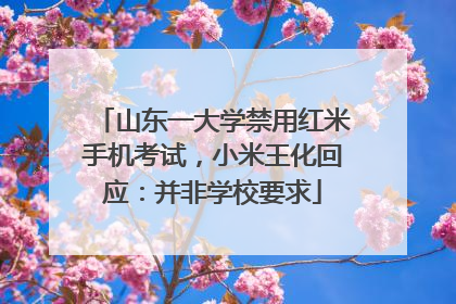 山东一大学禁用红米手机考试，小米王化回应：并非学校要求