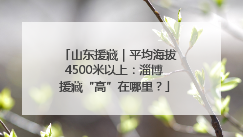 山东援藏｜平均海拔4500米以上：淄博援藏“高”在哪里？
