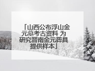 山西公布浮山金元墓考古资料 为研究晋南金元葬具提供样本