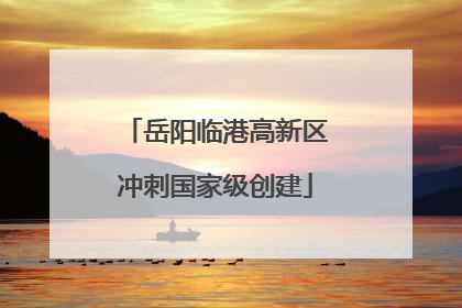 岳阳临港高新区冲刺国家级创建
