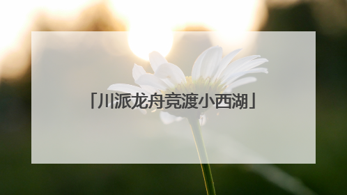 川派龙舟竞渡小西湖