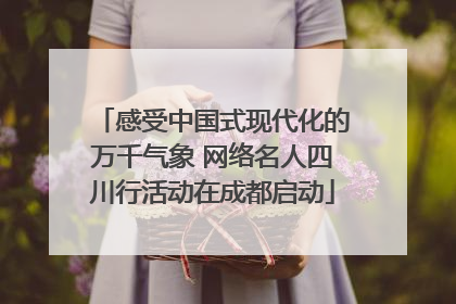 感受中国式现代化的万千气象 网络名人四川行活动在成都启动