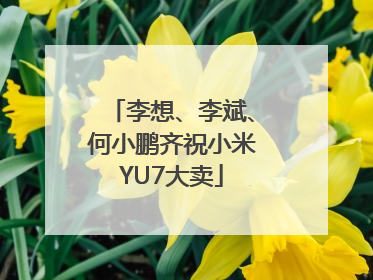 李想、李斌、何小鹏齐祝小米YU7大卖